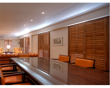 wooden sliding plantation shutter